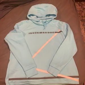 Light blue Under Armour cow neck hoodie